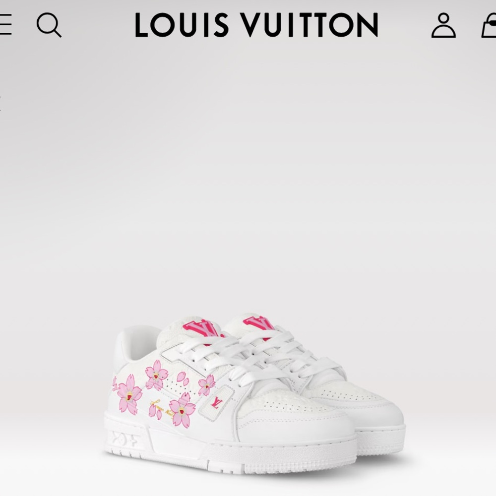 SOLD! LOUIS VUITTON x Takashi Murakami Cherry Blossom Trainer Sneaker 36.5